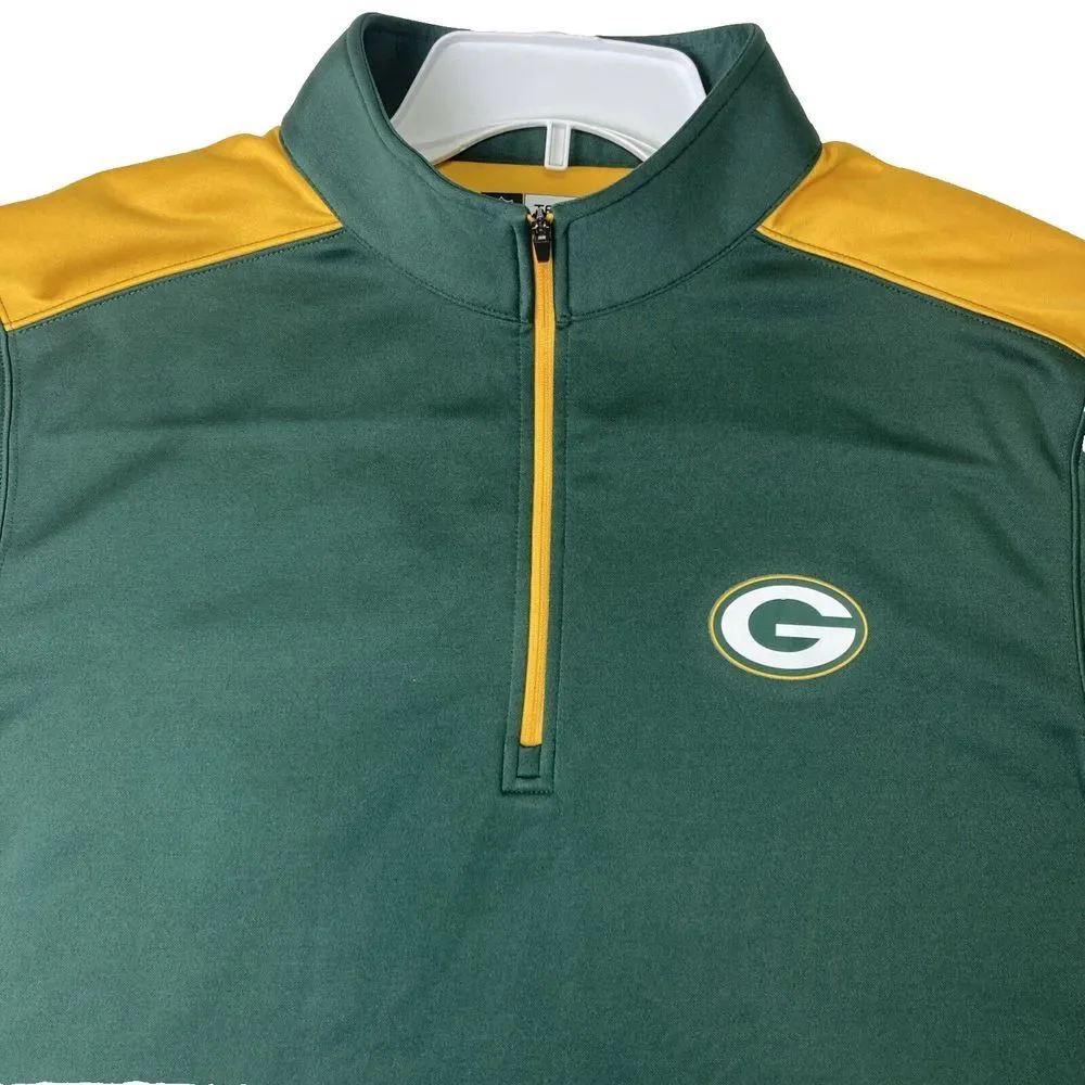 Green Bay Packers Football NFL Team Apparel 1/4 Zip Lightweight Pullover Mens XL